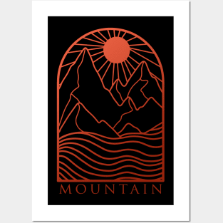 abstract mountain Posters and Art